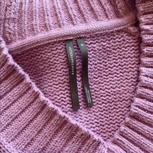 Anthropologie Lilac V-Neck Sweater - Picture 4 of 6